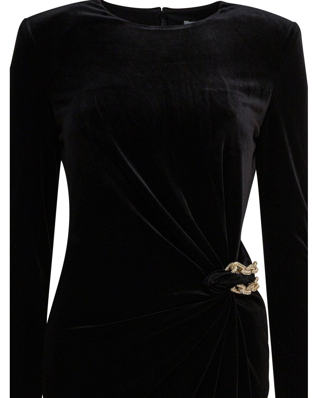 Self-Portrait Black Embellished Midi Dress