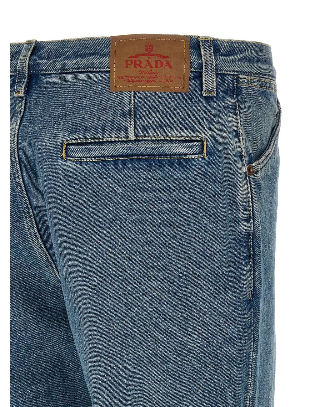 Prada Blue Mid Rise Jeans for men