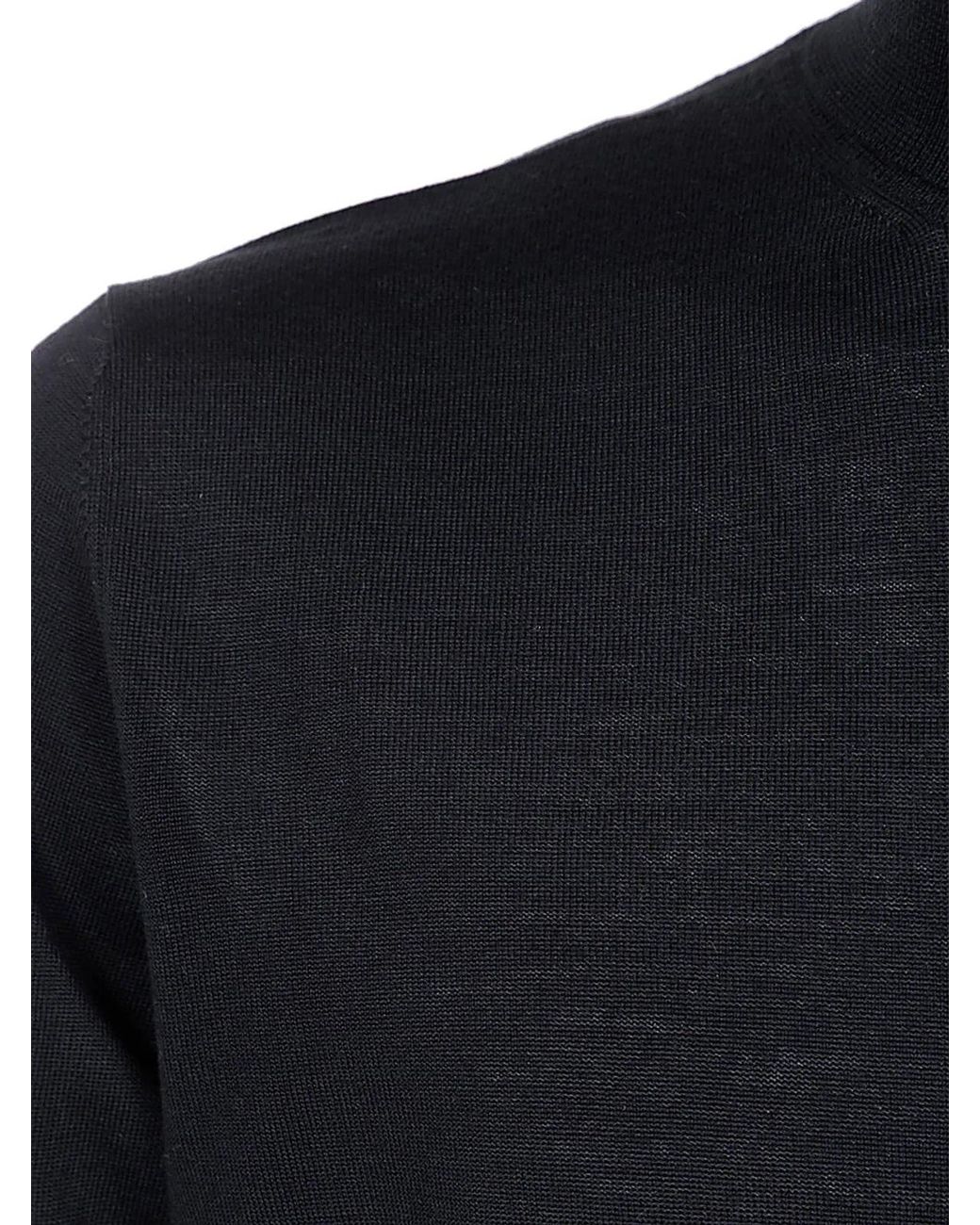 FILIPPO DE LAURENTIIS Blue Long Sleeves Merinos Turtleneck for men