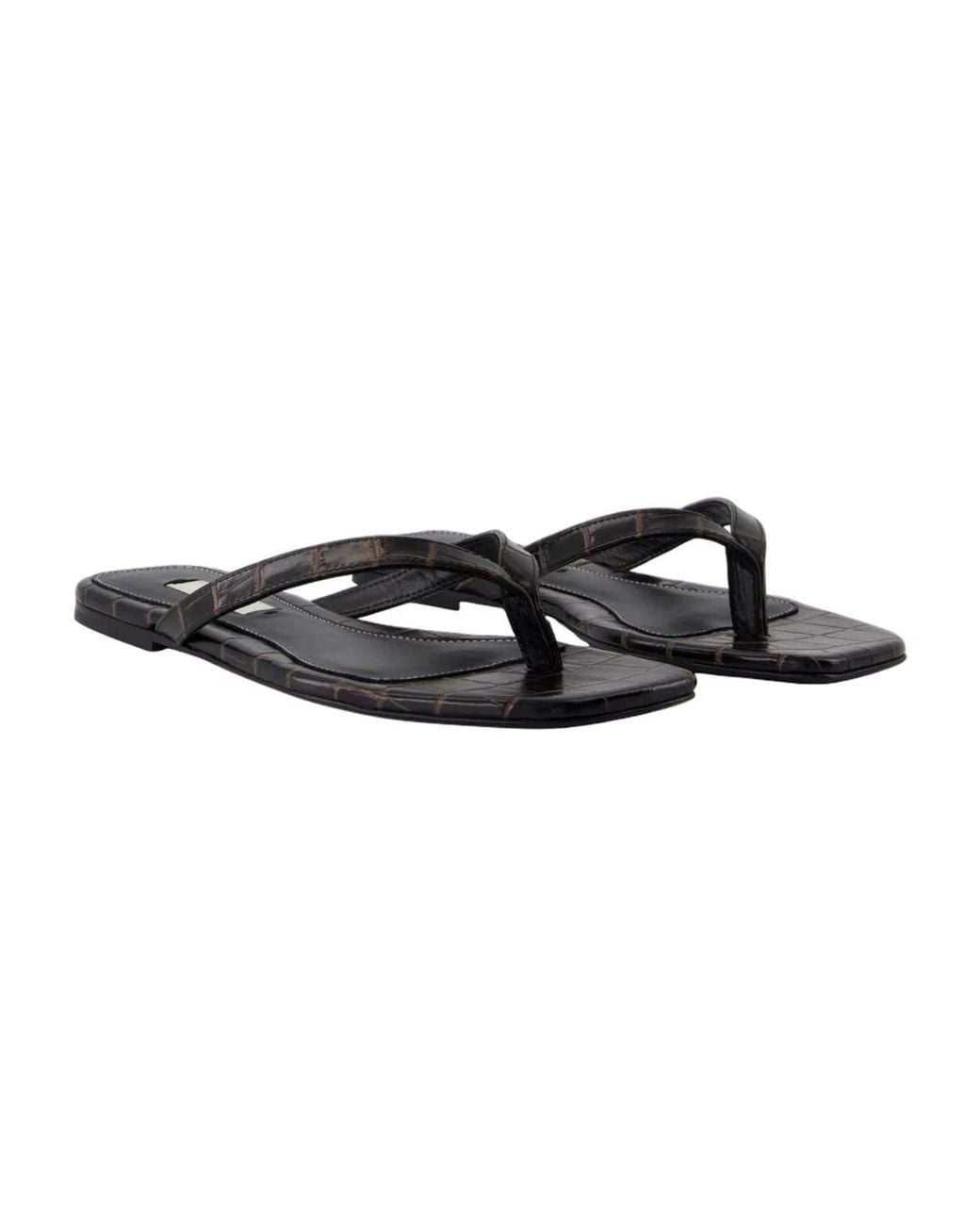 Totême Black Flip Flops