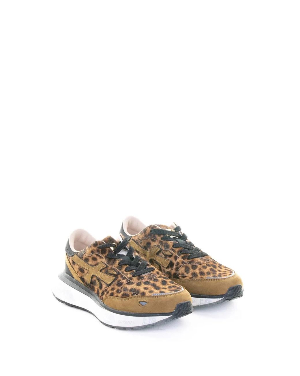 Premiata White Sneakers Textiel Leather Rubber