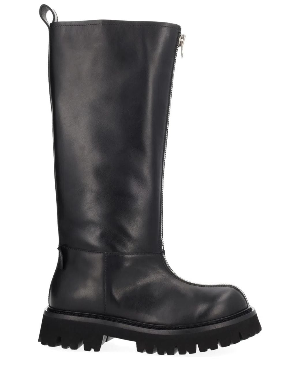 Moschino Couture Black Boot Zipper