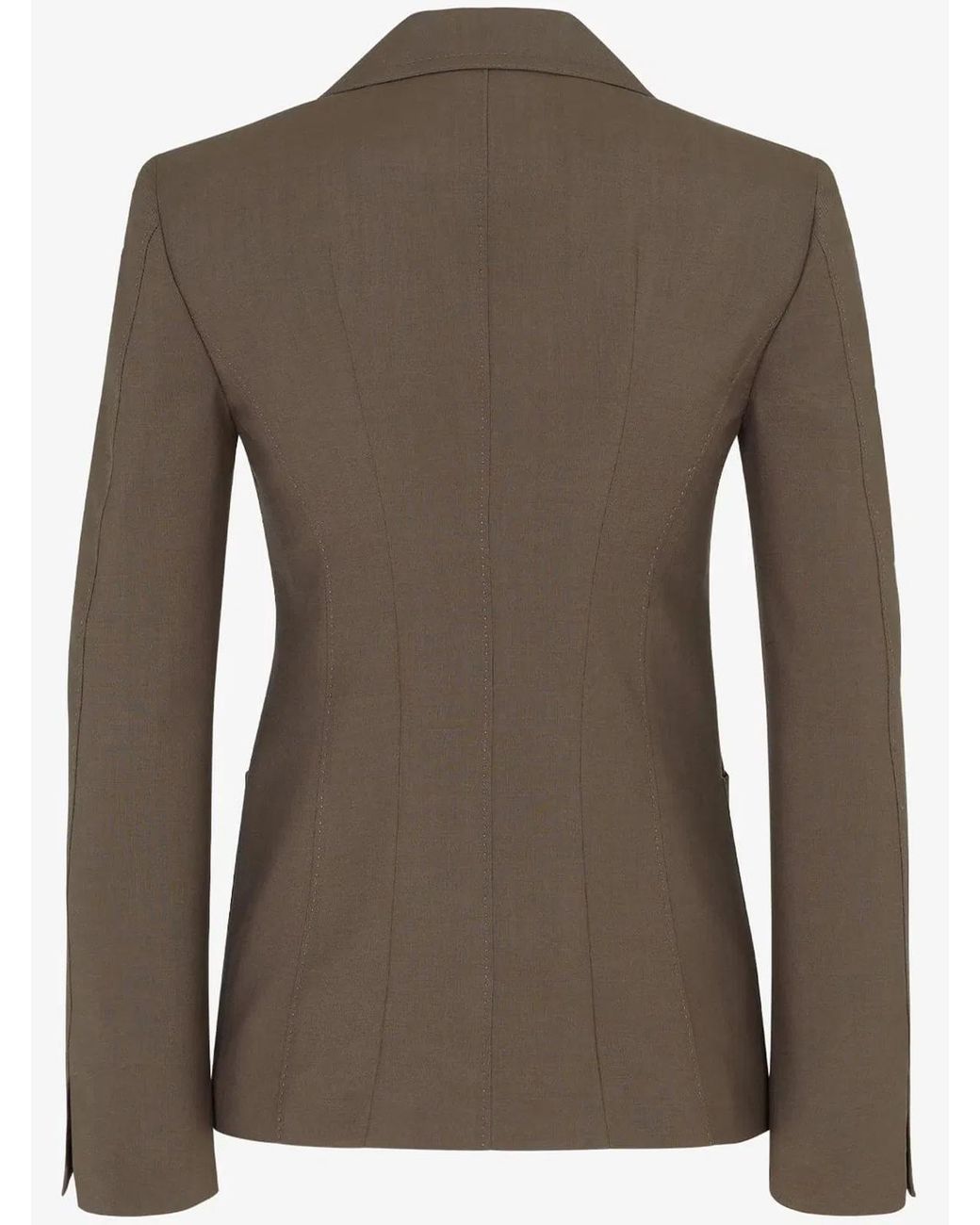 Fendi Brown Dark Wool And Mohair Blazer