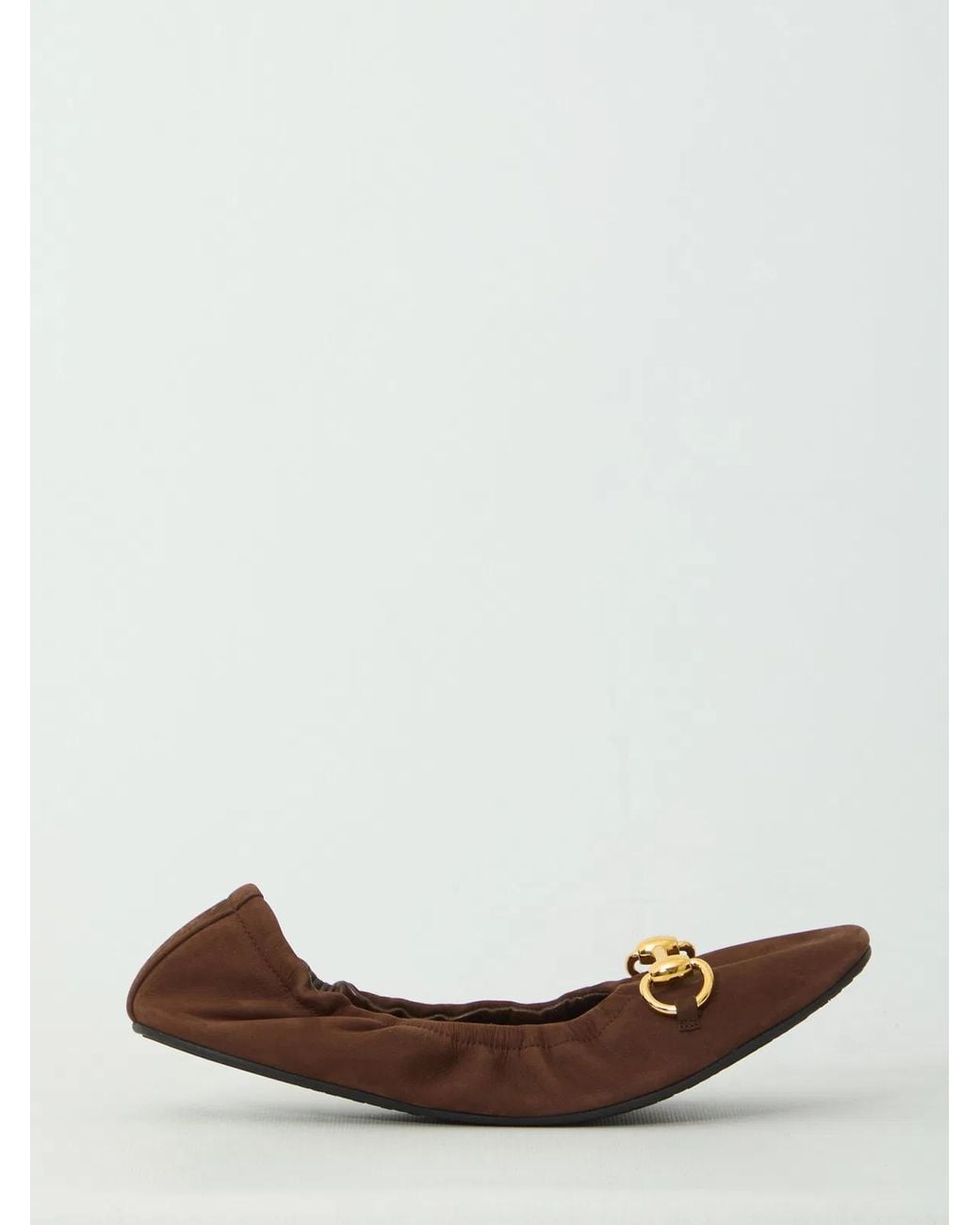 Gucci Brown Prima Ballerina Flat
