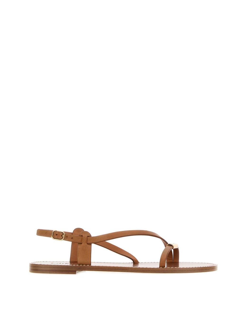 Chloé Brown Leather Matilda Sandals
