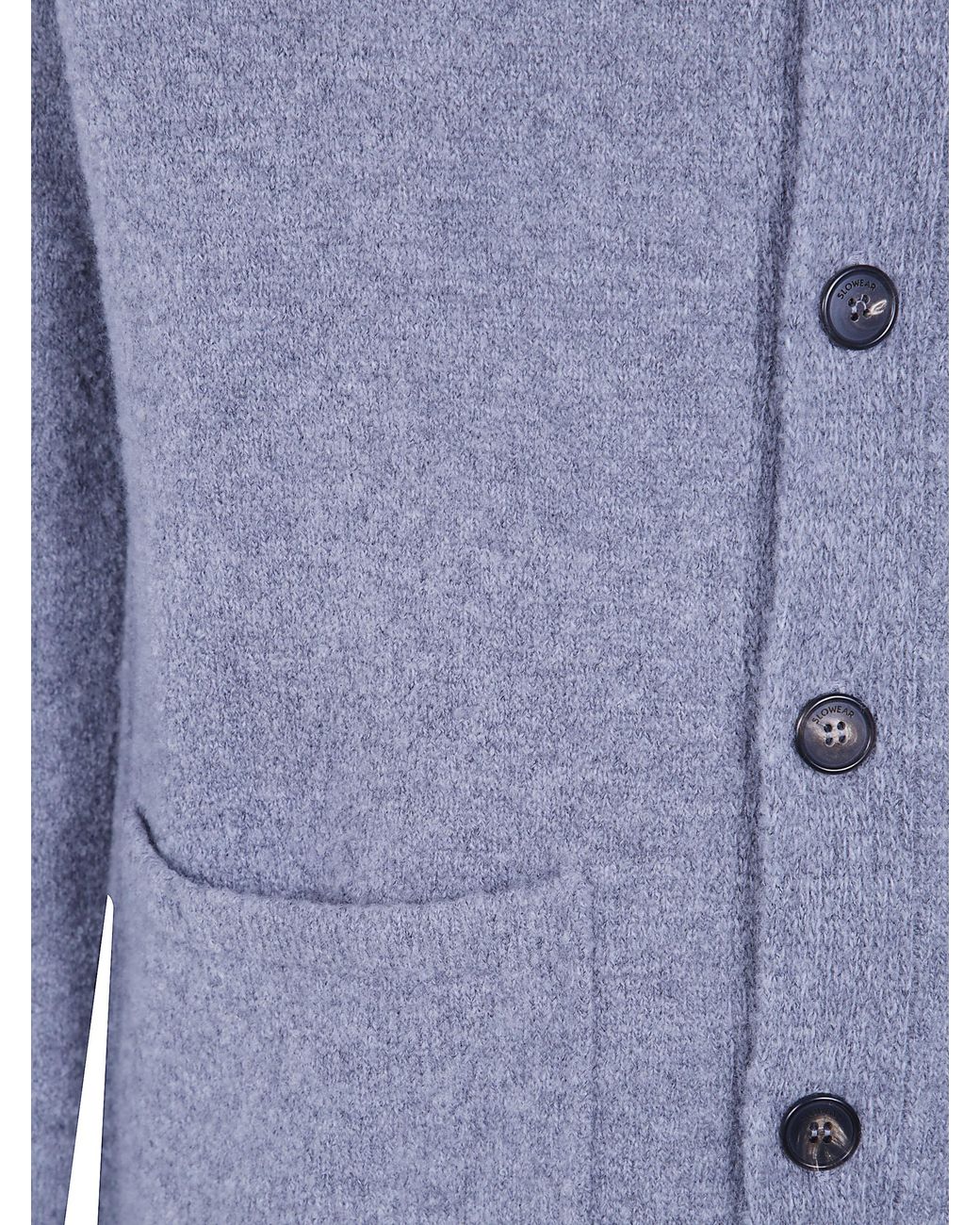 Zanone Blue Shirt Neck Cardigan for men