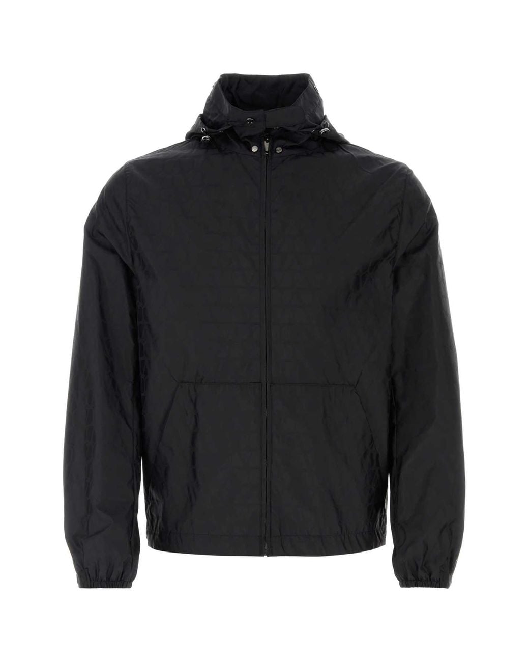 Valentino Garavani Black Toile Iconographe Windbreaker for men