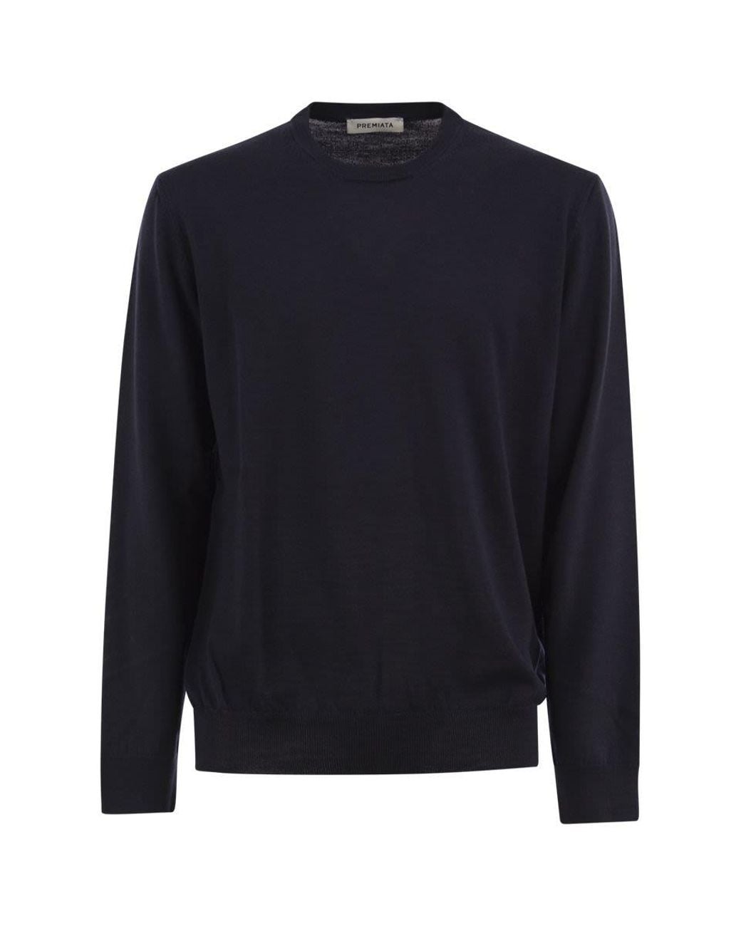 Premiata Blue Merino Wool Crew-Neck Jumper for men