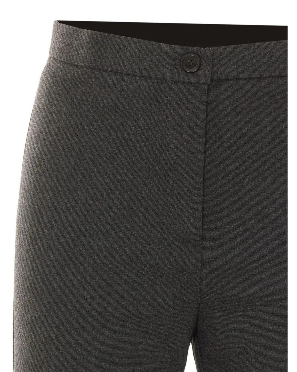 Pinko Gray Straight-Leg Tailored Pants With Mid-Rise Waist And Minimalist Design