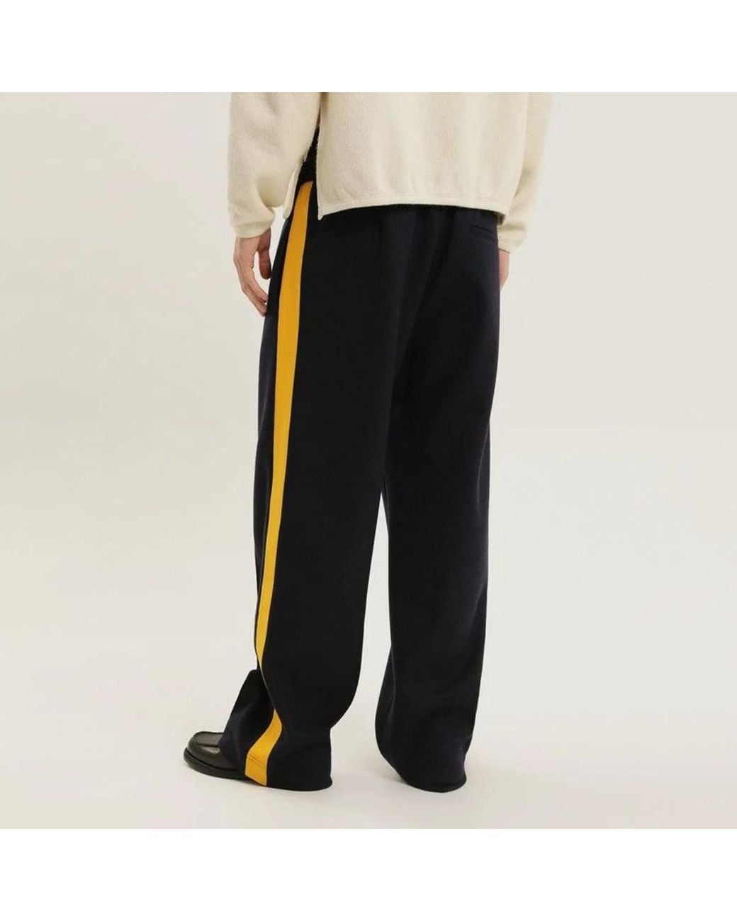 1989 STUDIO Black Pants With Side Stripe for men