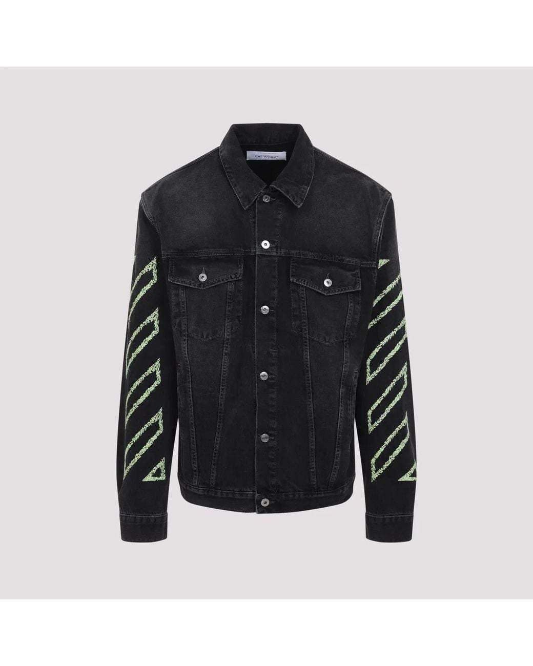Off-White c/o Virgil Abloh Black Diag Arr Outl Den Skate Jacket for men