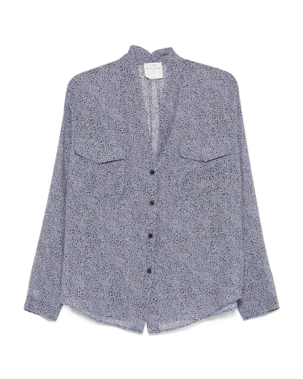 Forte_forte Purple Les Petites Pois Print Voile U