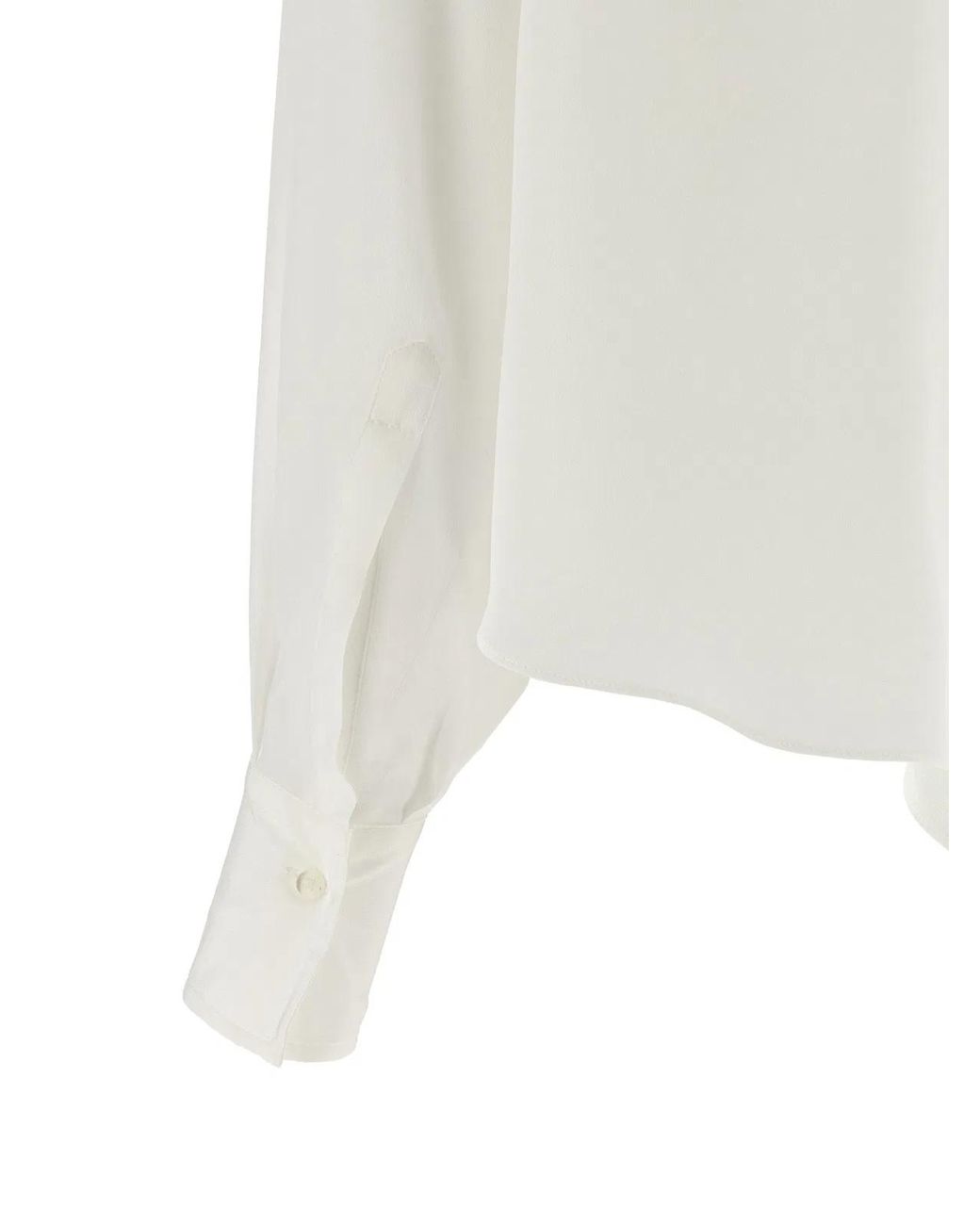 Brunello Cucinelli White Silk Blouse