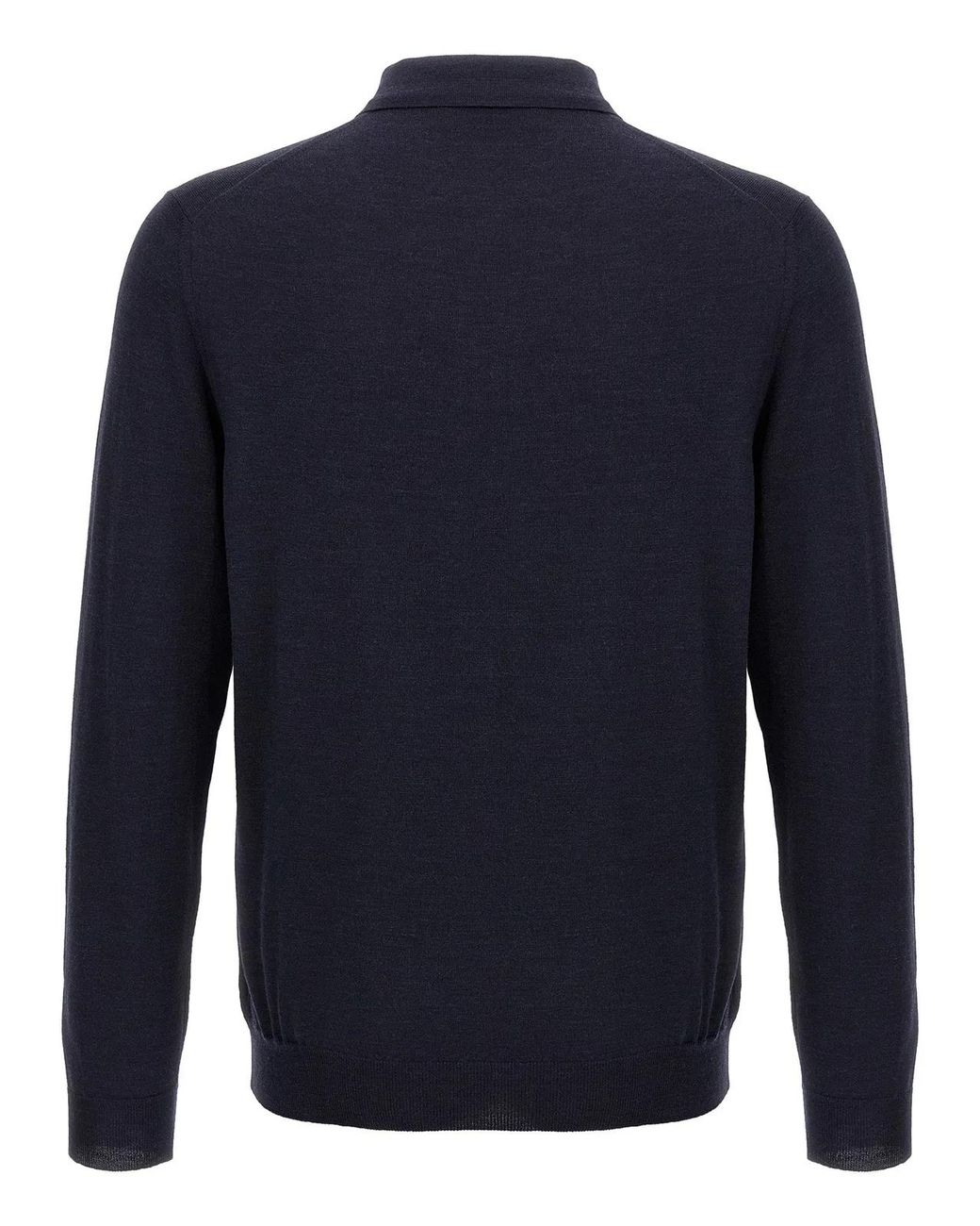 Zanone Blue Virgin Wool Polo Shirt for men