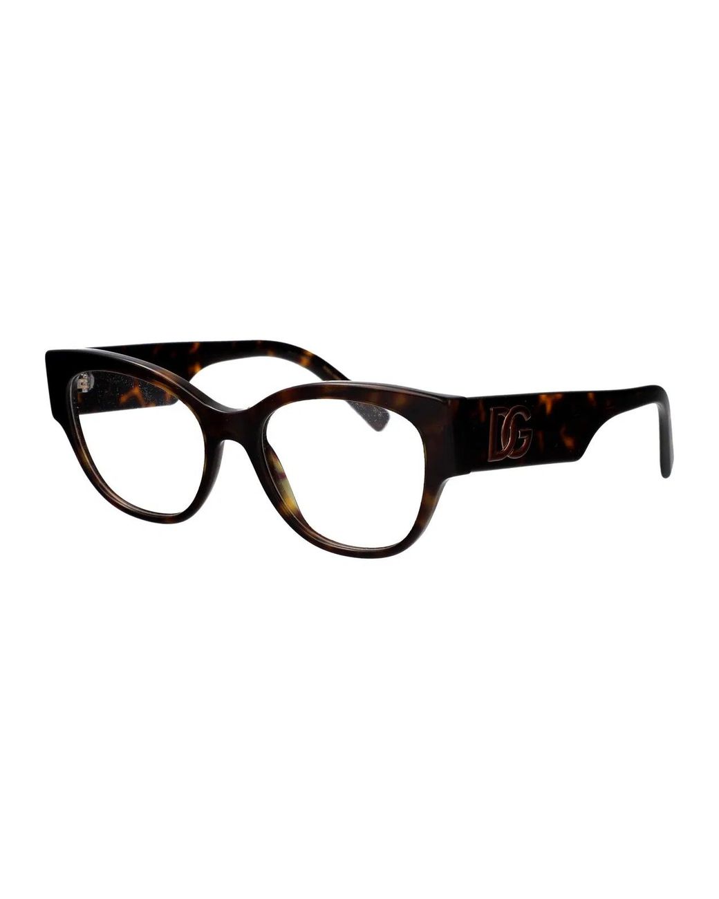 Dolce & Gabbana Brown Dolce & Gabbana Acetate Optical Glasses