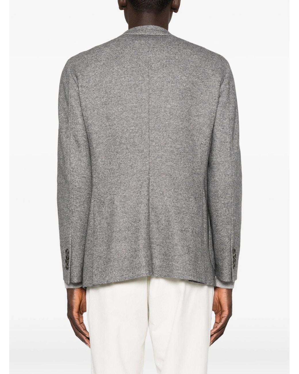 Latorre Gray Wool Cotton Polyamide Jacket for men