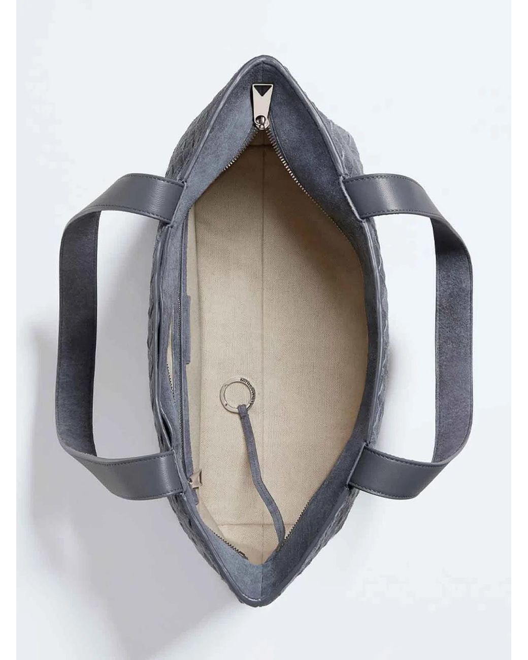 Bottega Veneta Black Small Intrecciato Zipped Tote for men