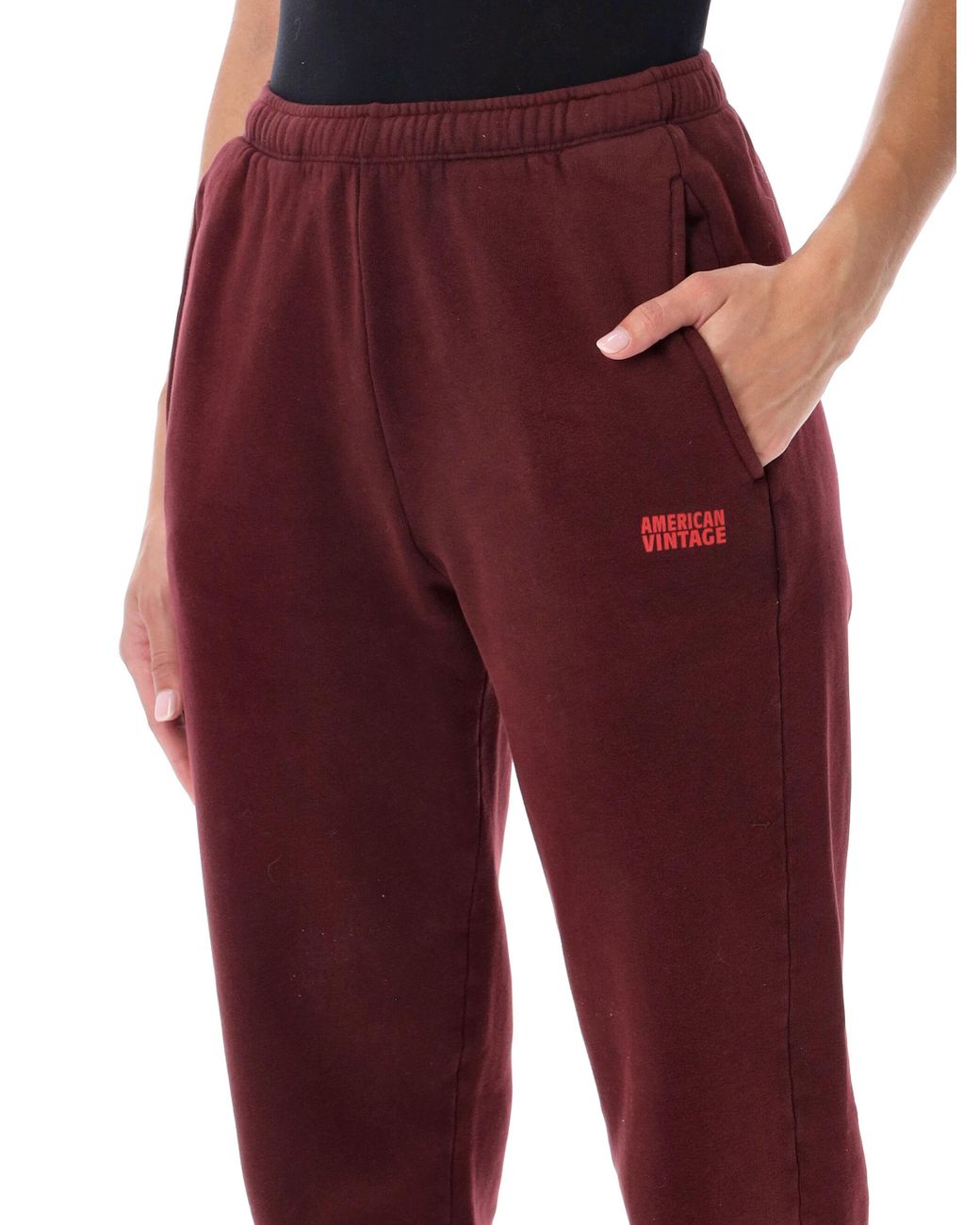 American Vintage Red Izubird Joggers