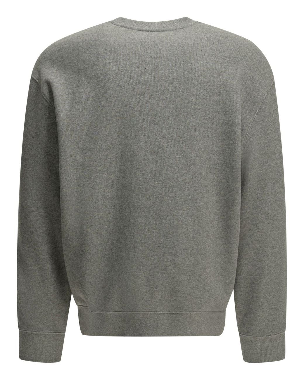 Maison Kitsuné Gray Maison Kitsuné "Fox Head" Crew Neck Sweatshirt for men