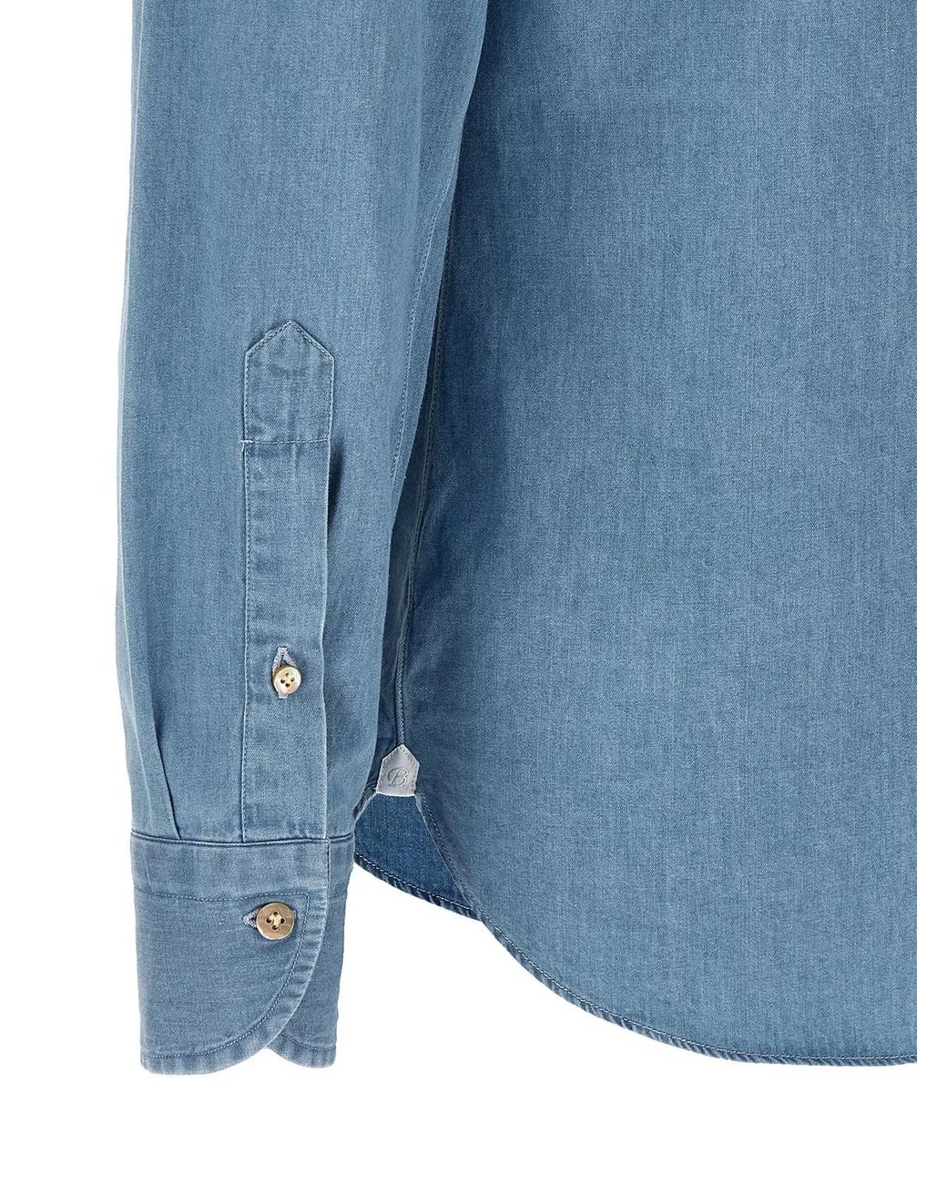 Borriello Blue Denim Shirt for men