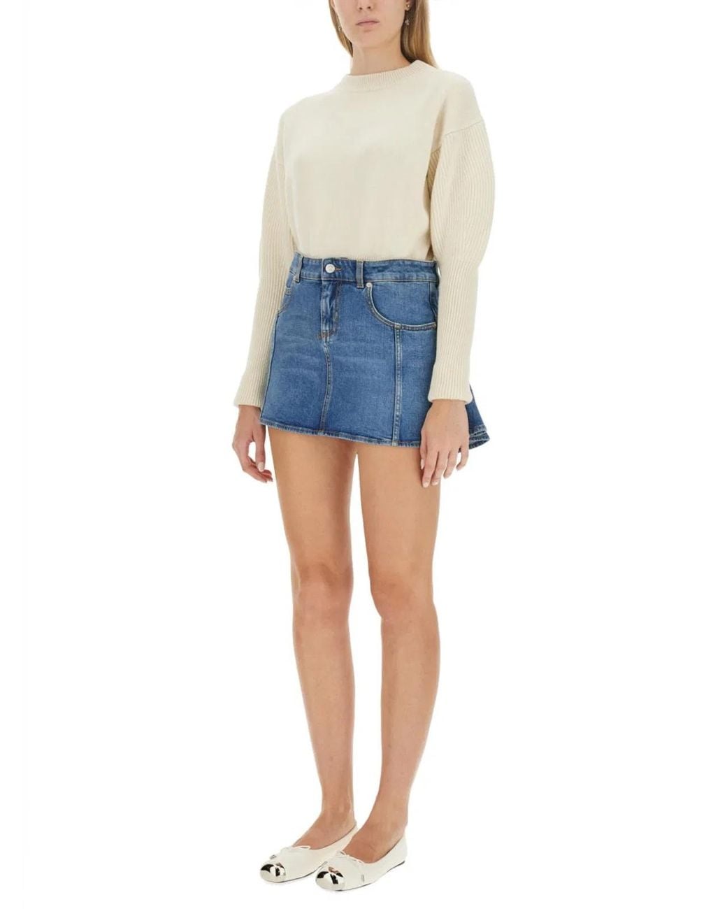 McQueen Blue Wool Jersey