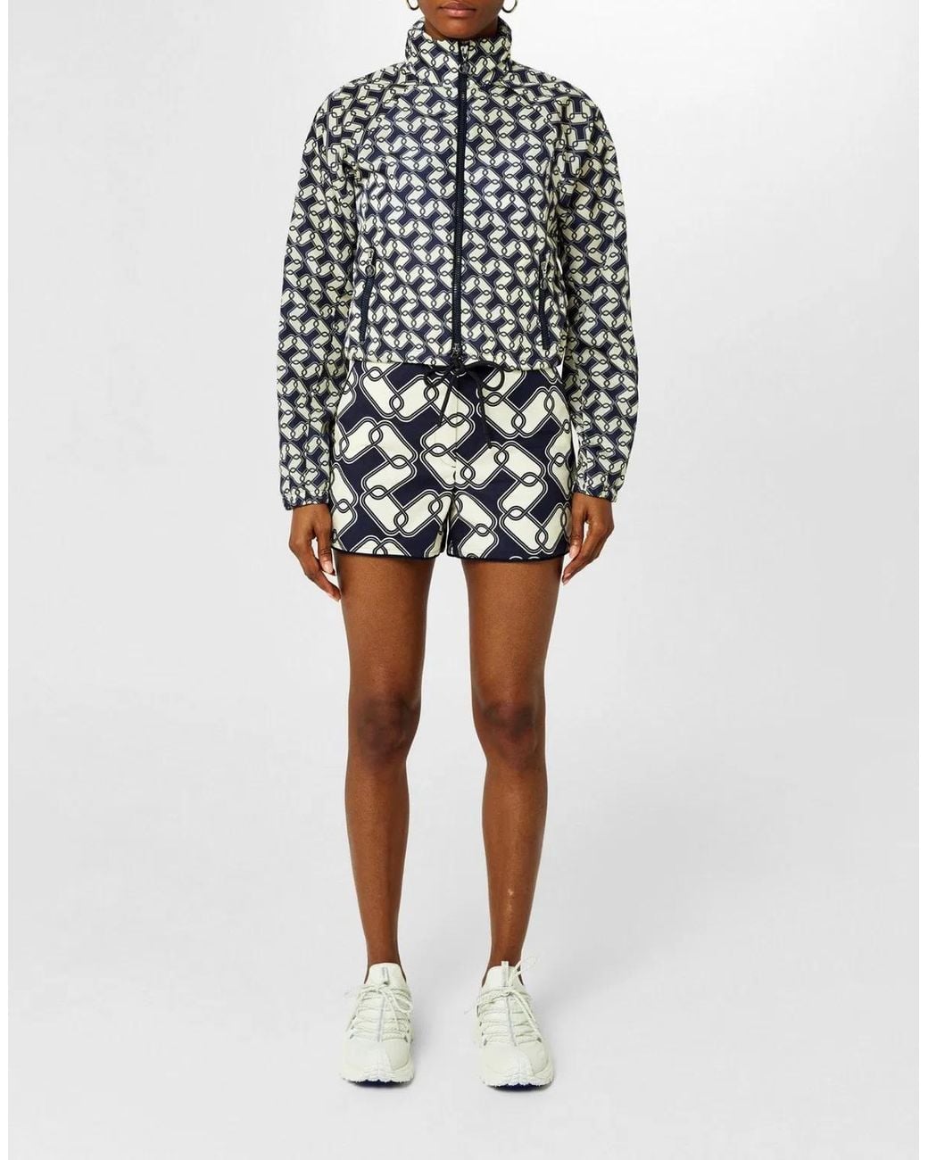 Moncler Blue Abstract Print Shorts