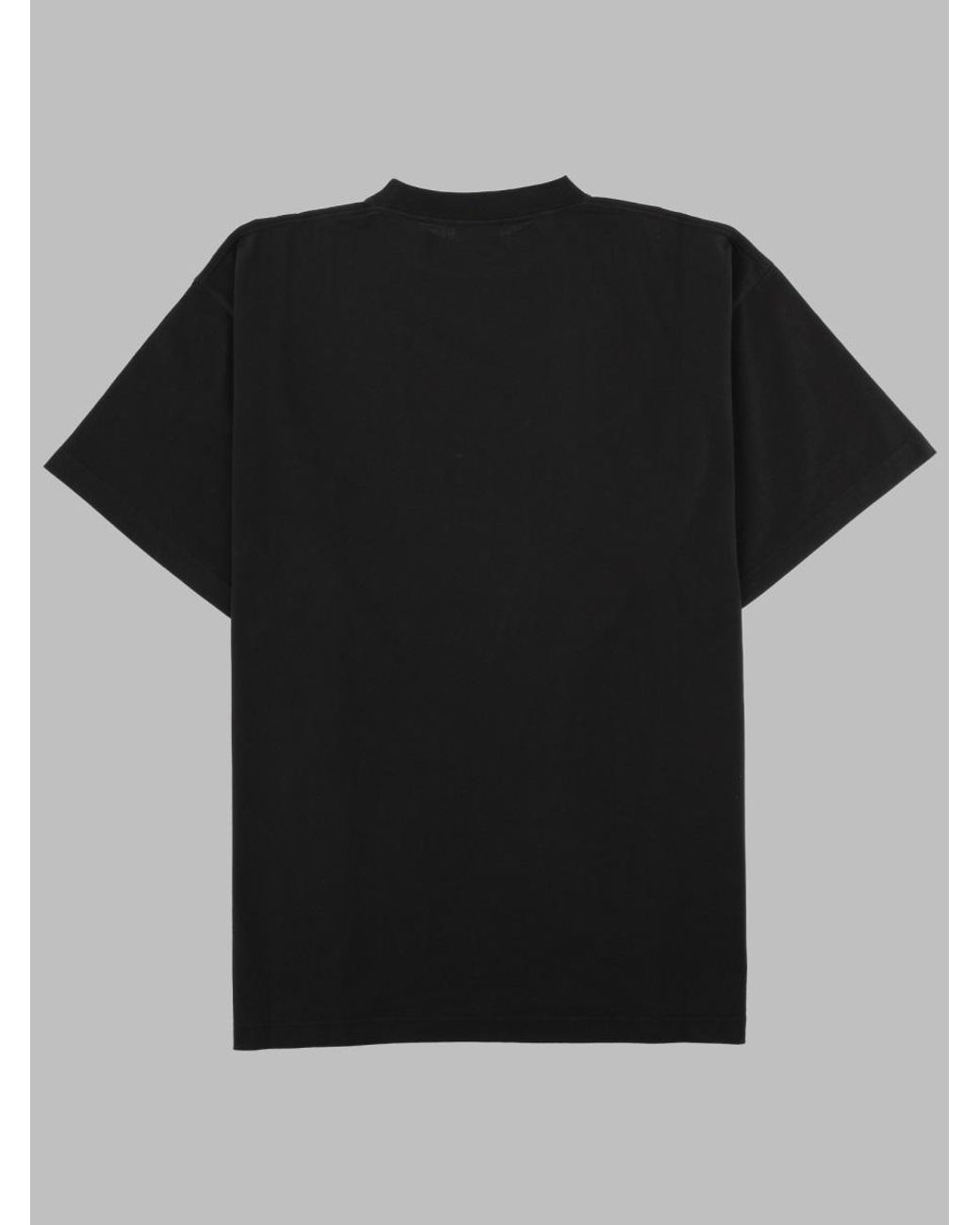Balenciaga Black T-Shirt Con Stampa for men