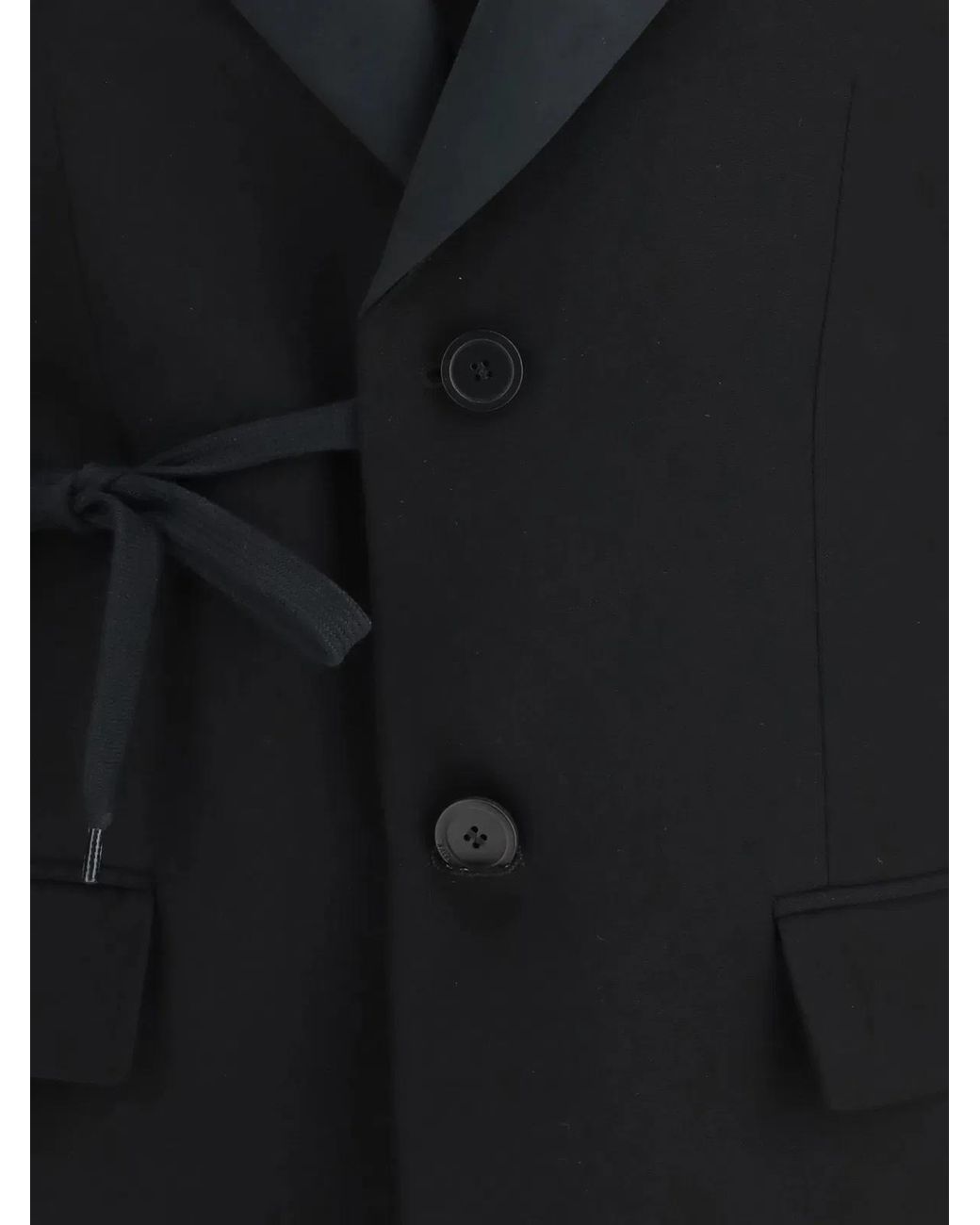 Balenciaga Black Wool Suit Tuxedo Jacket