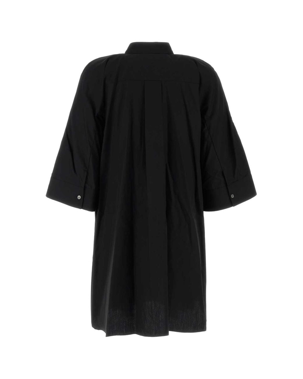 Sacai Black Poplin Shirt Dress