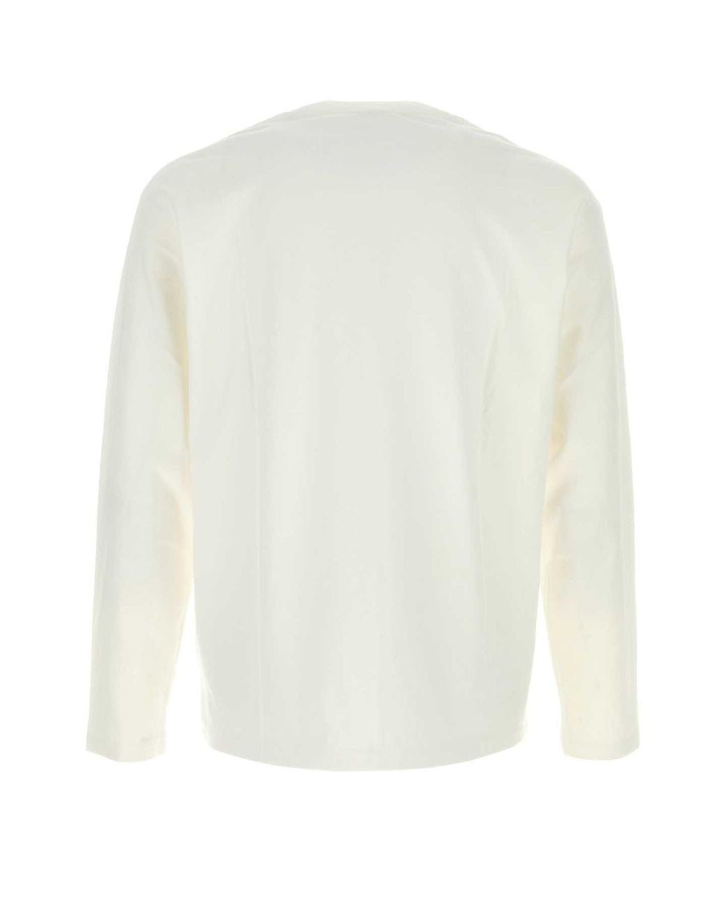 Auralee White Brushed Organic Cotton Jersey L/S Tee for men