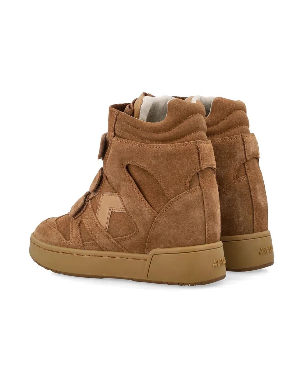 Isabel Marant Brown Im3 High-Top Wedge Sneakers