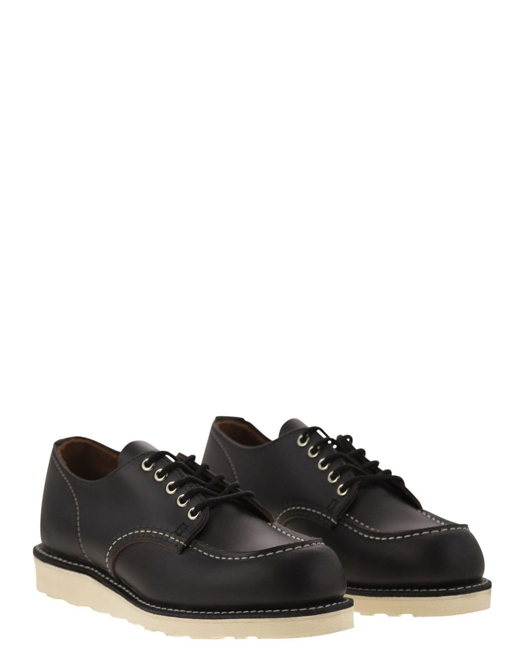 Red Wing Black 8090 Shop Moc Toe Oxford Prairie Shoe for men