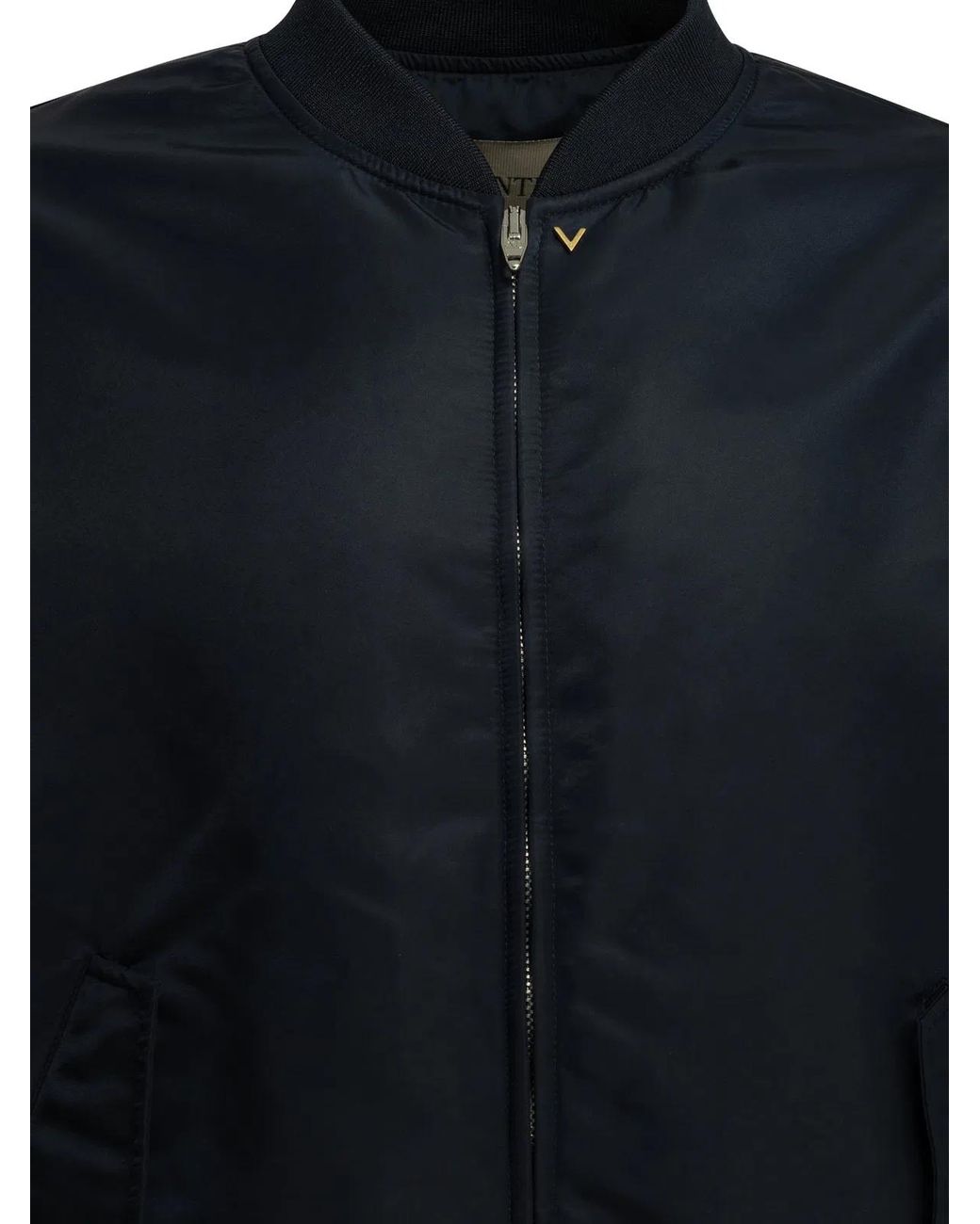 Valentino Blue "Vgold" Bomber Jacket for men