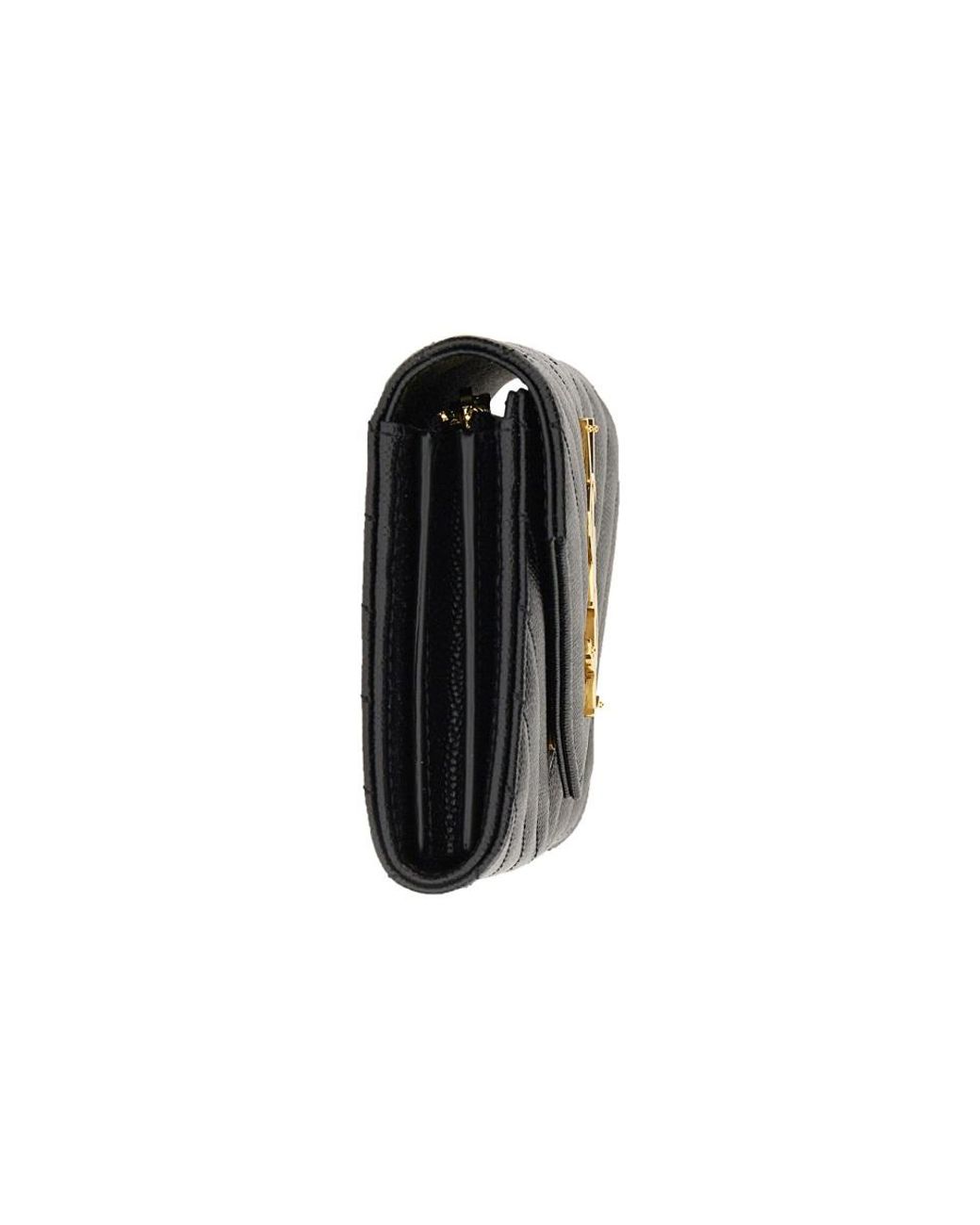 Saint Laurent Black Portafogli Con Logo Monogram