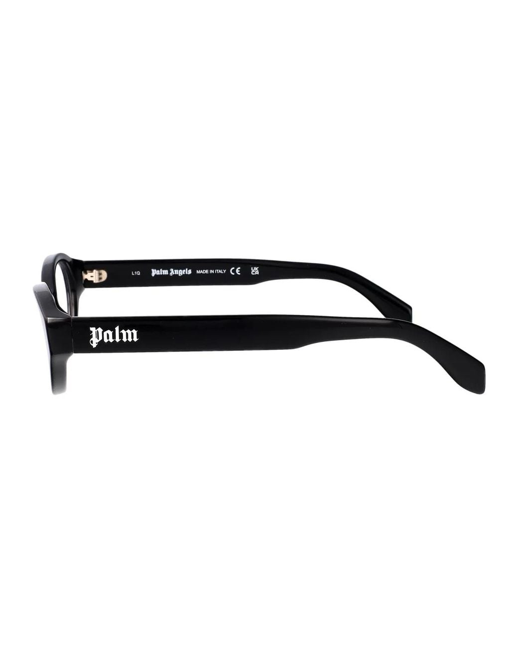 Palm Angels Black Shiny Acetate Glasses