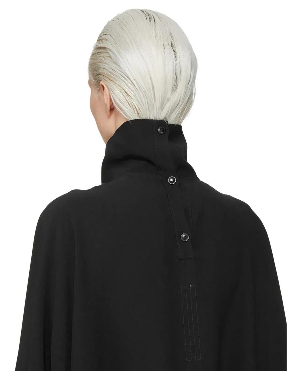 Rick Owens Black Jumbo Crepped Top