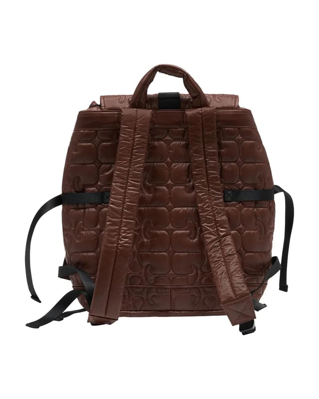 Ganni Brown Re Tech Quilted Backpack