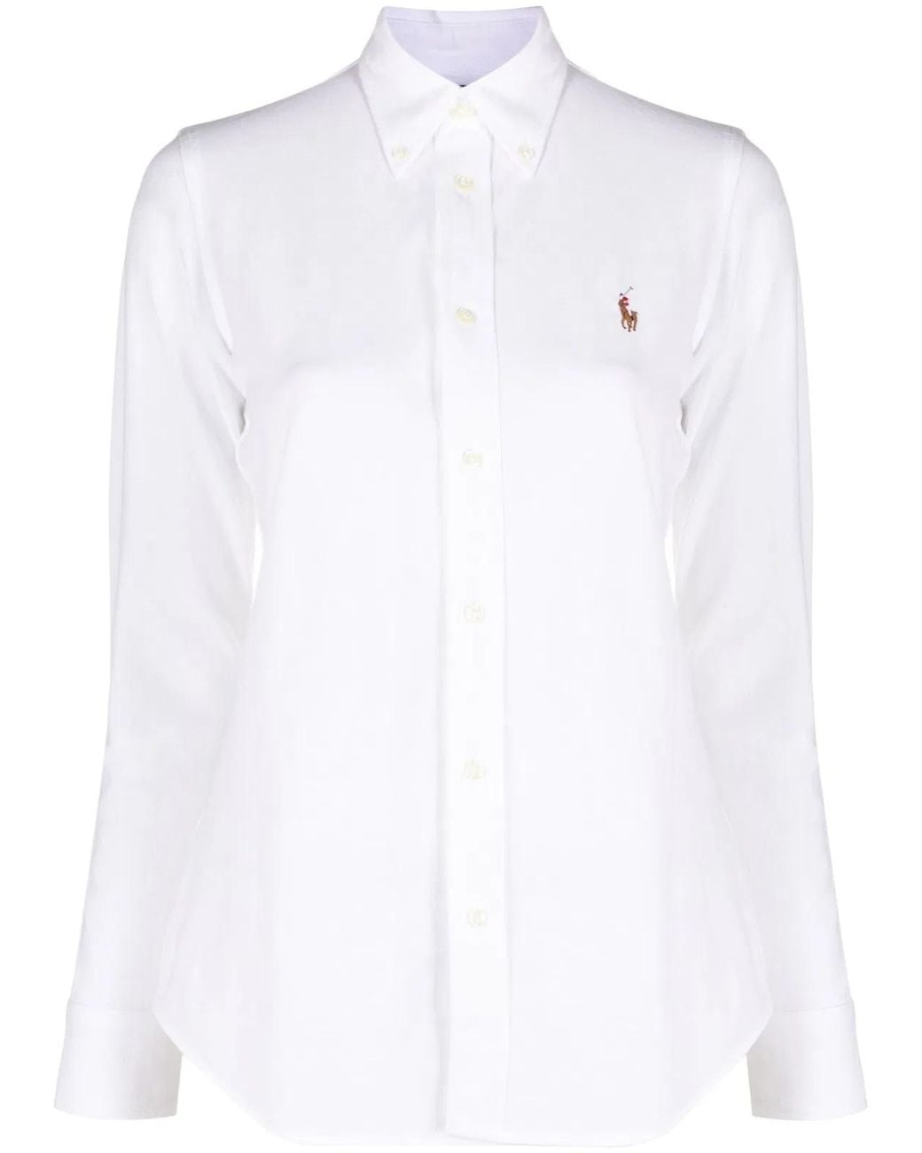 Polo Ralph Lauren White Ls Heidi Skinny Long Sleeves Knit Shirt