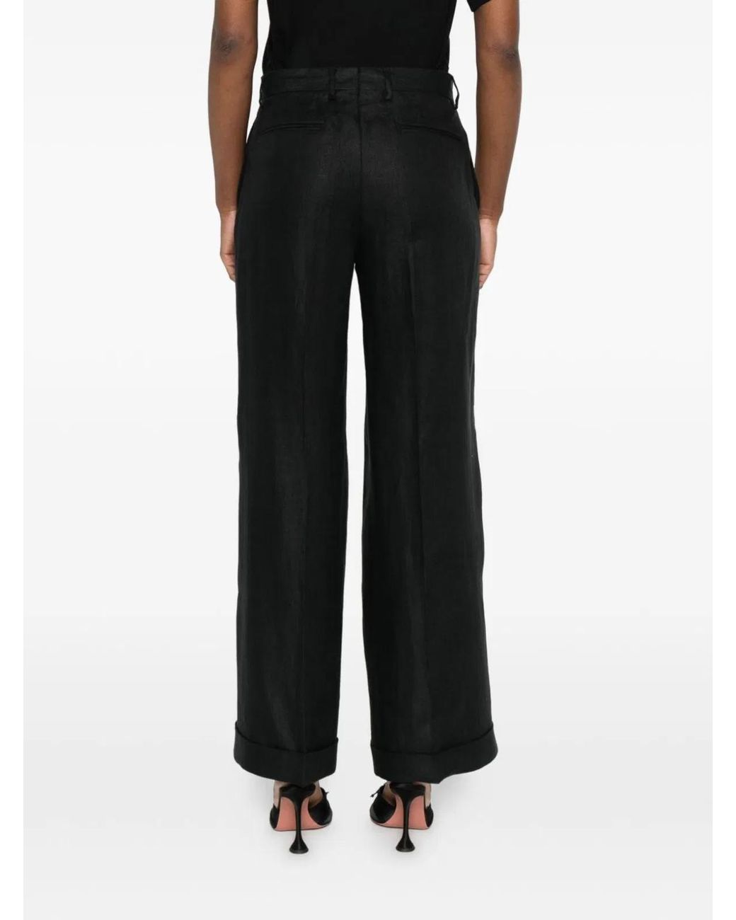 L.b.m. 1911 Black Linen Trousers