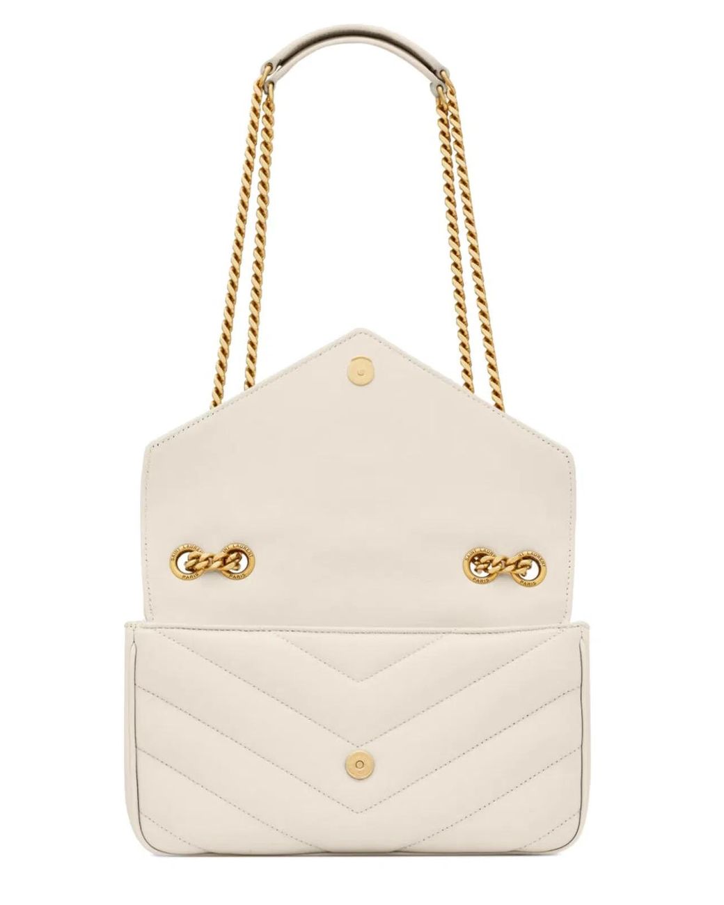 Saint Laurent Natural Loulou Small Bag Leather