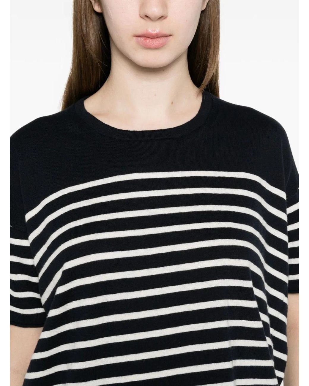 C.t. Plage Black Striped Cotton Sweater