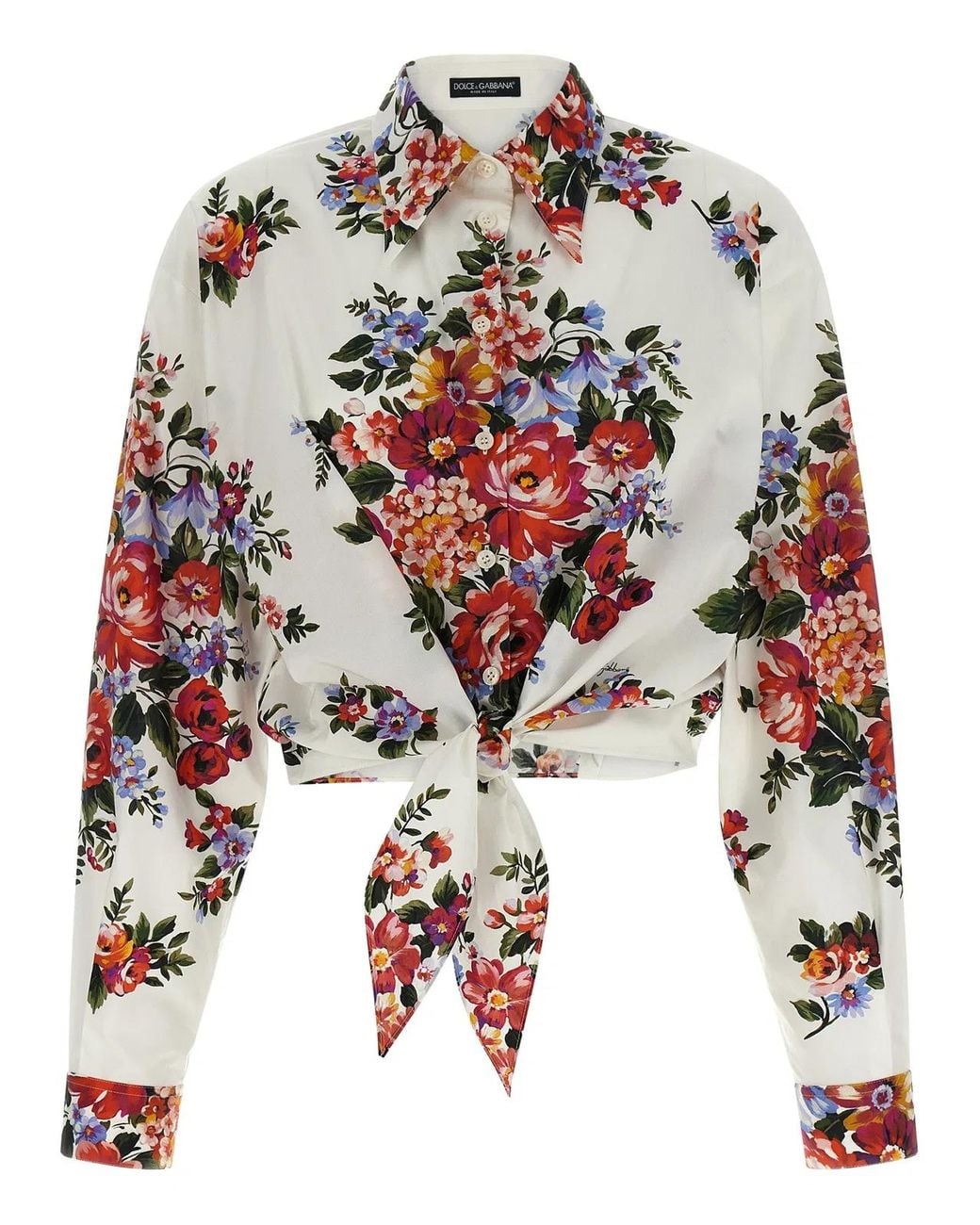 Dolce & Gabbana White Dolce & Gabbana 'Mazzo Di Fiori' Shirt