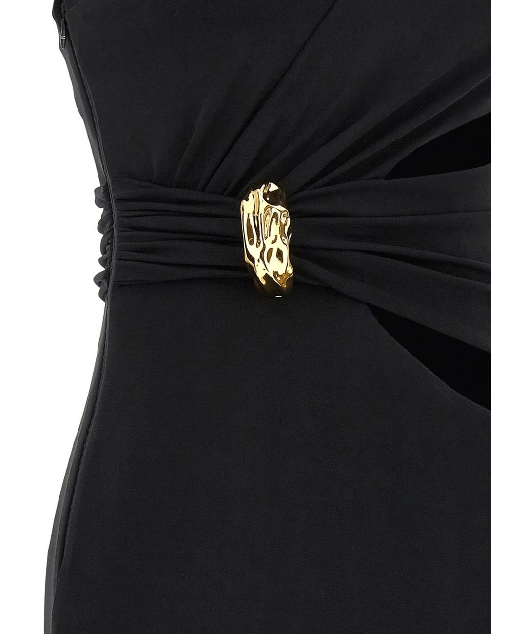 Elisabetta Franchi Black Viscose Long Dress