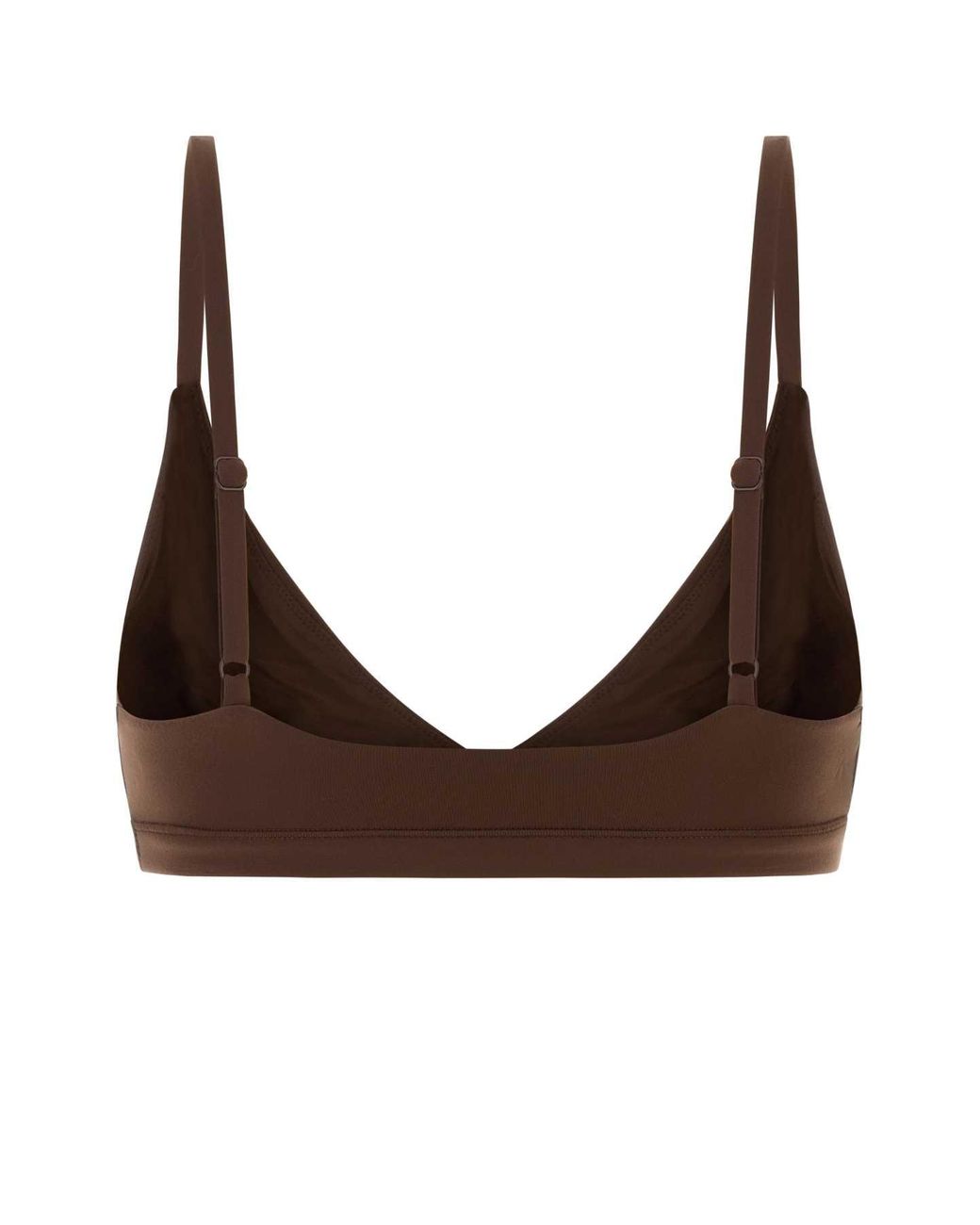 Skims Brown Cocoa Stretch Nylon Bra