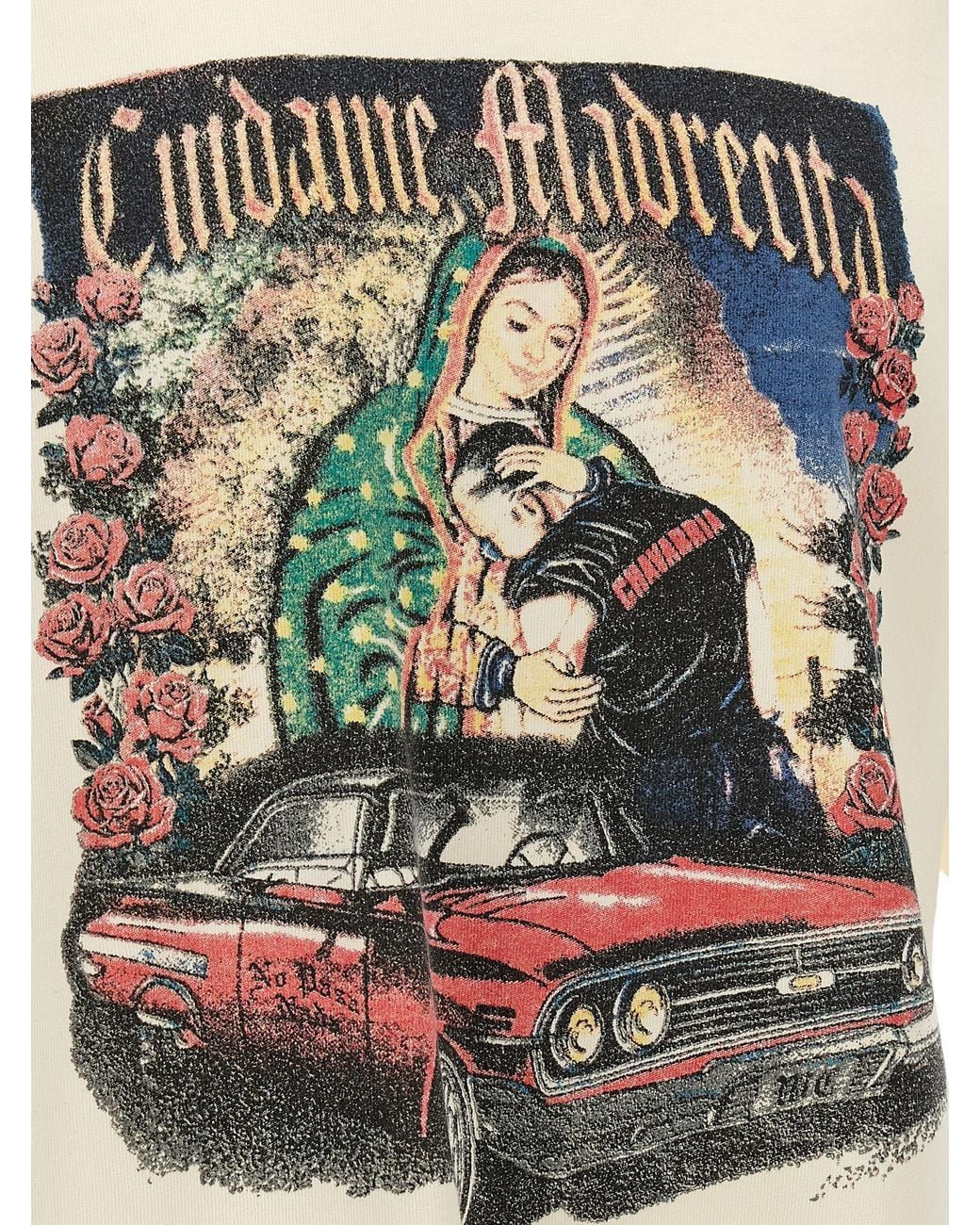 Willy Chavarria White 'Cuidame Madrecita' T-Shirt for men