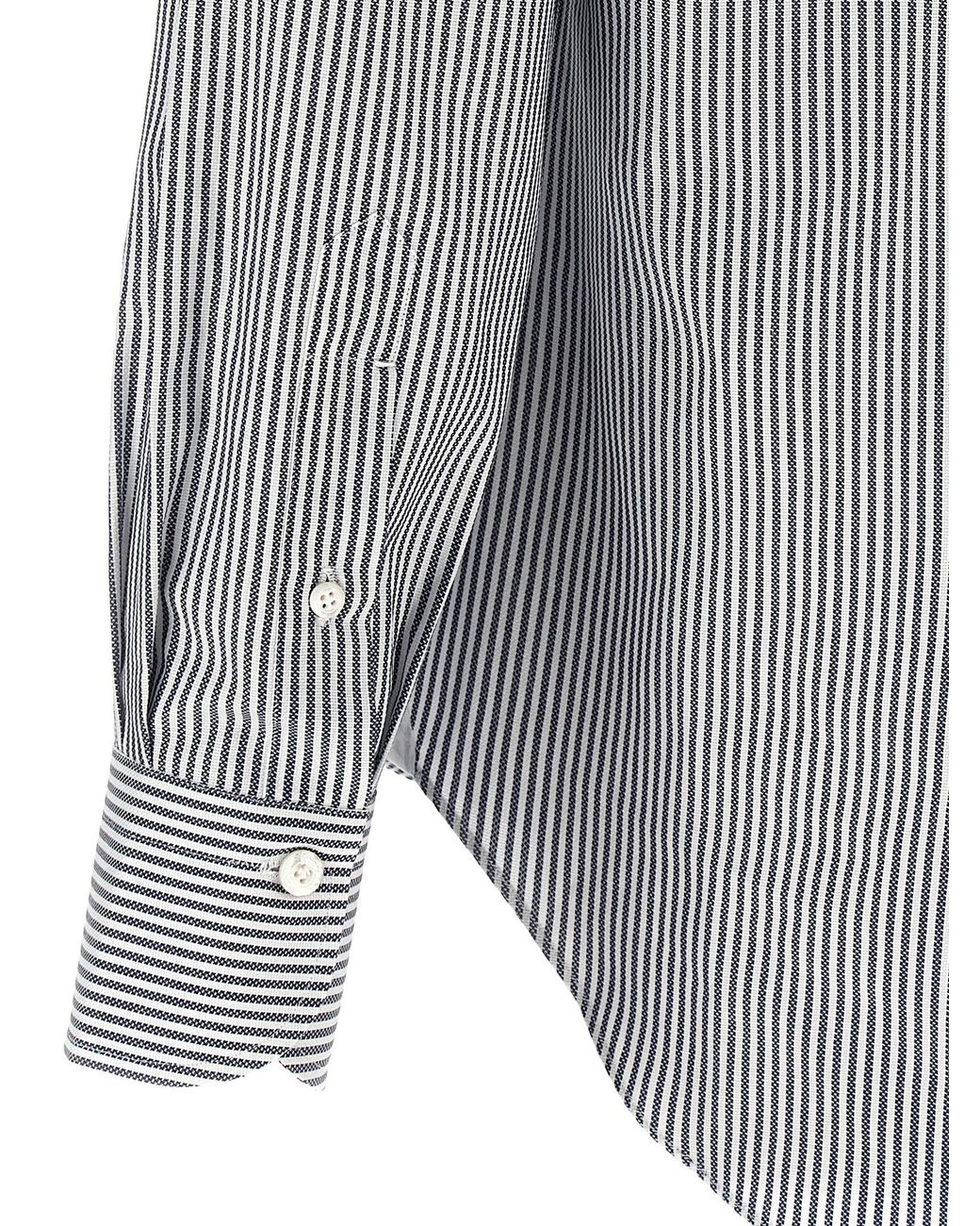 Finamore 1925 Gray Striped Shirt for men