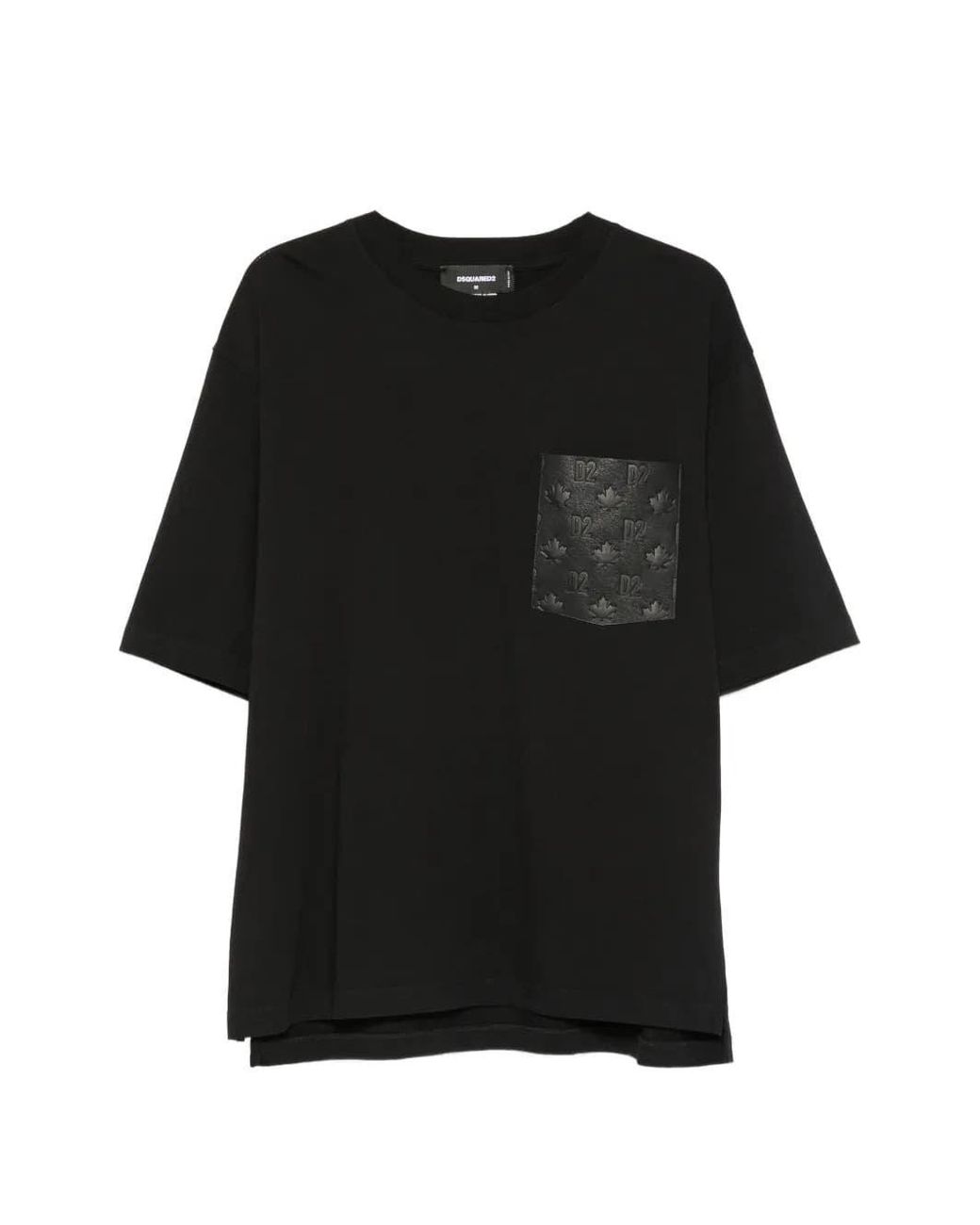DSquared² Black Embossed-Logo T-Shirt for men