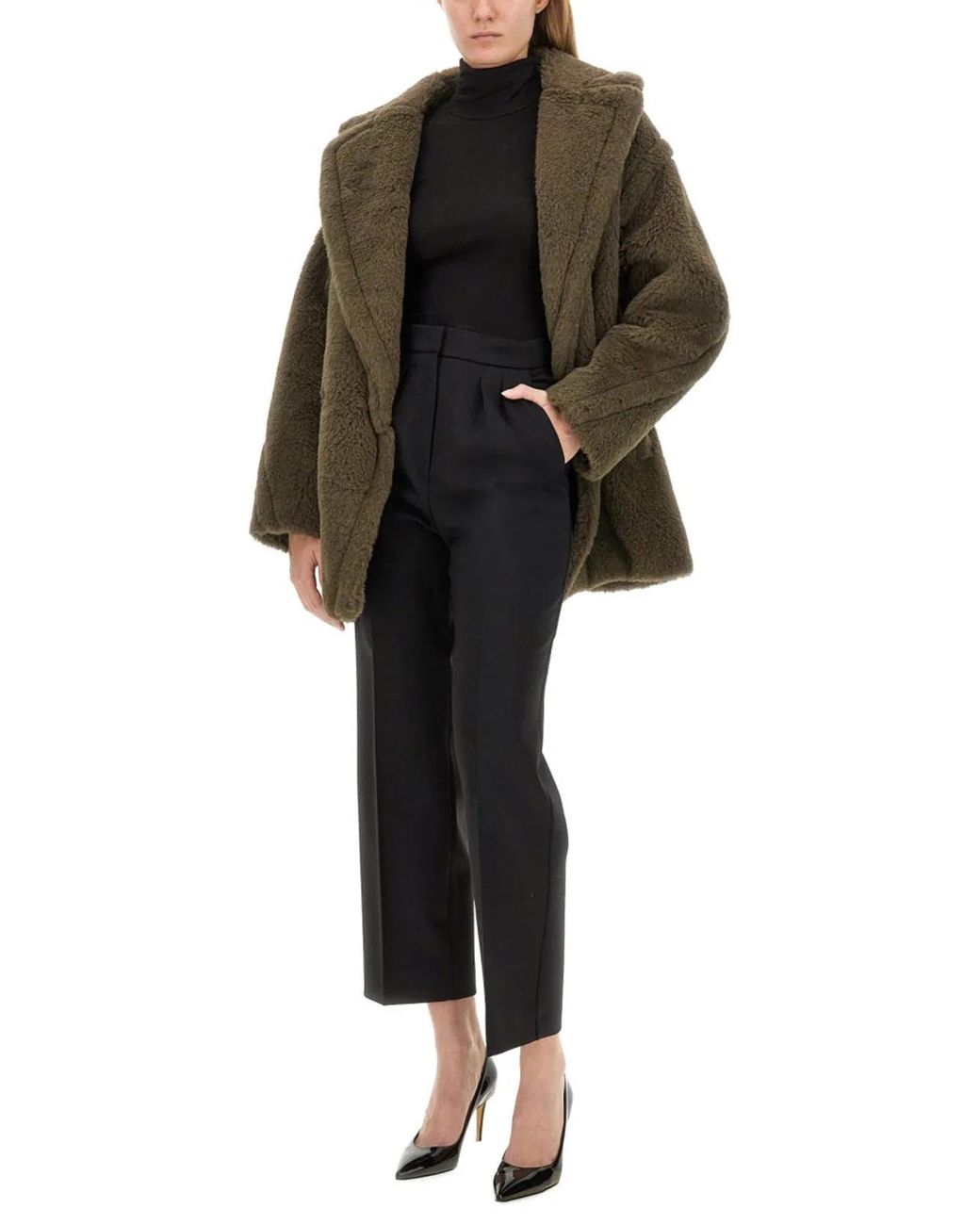 Max Mara Black Classic Virgin Wool Pants