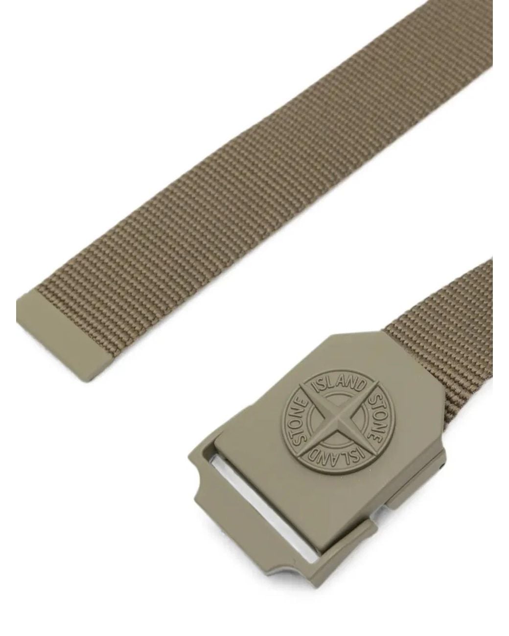 Stone Island Gray Classic Belt for men