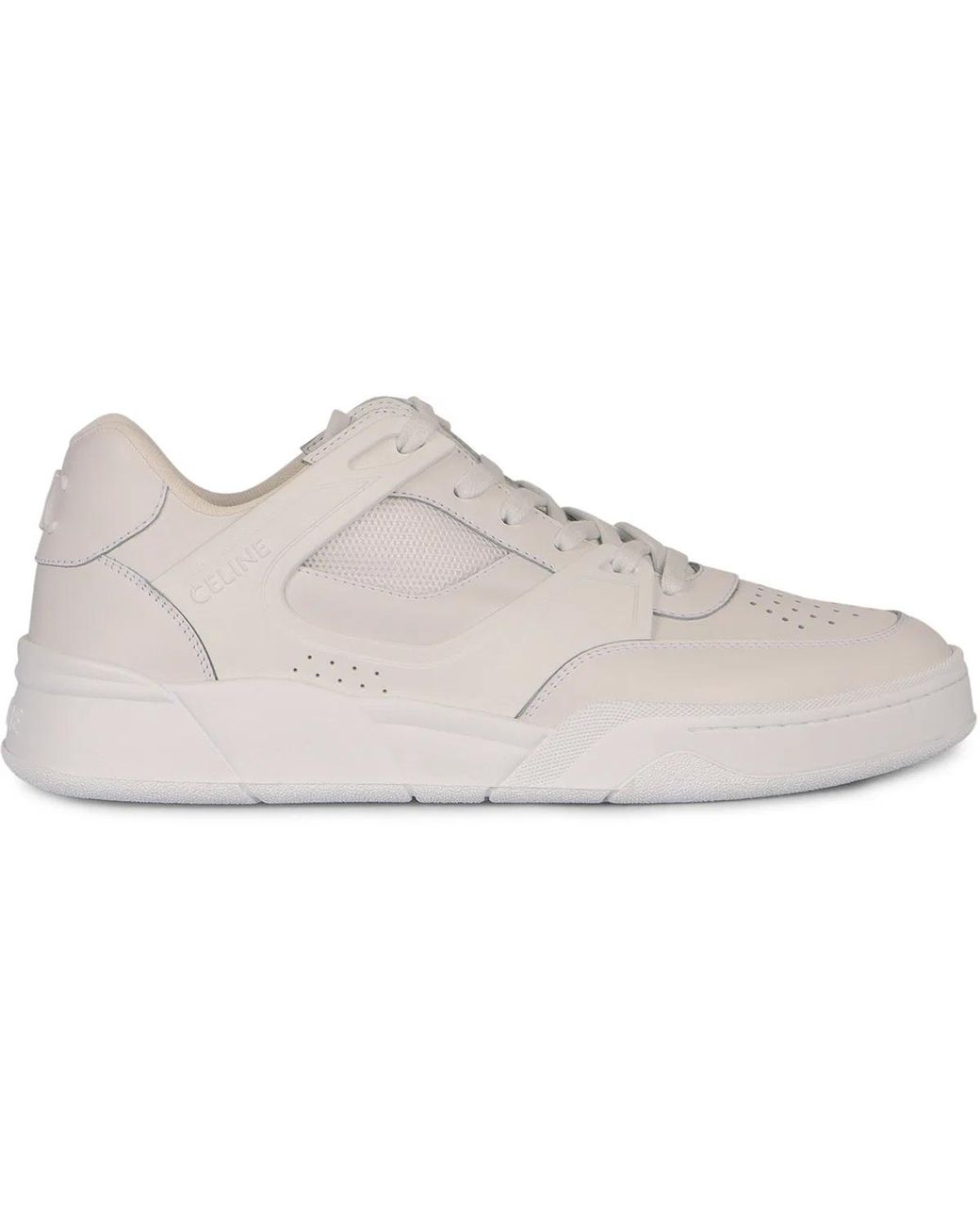 Céline White Ct-09 Leather, Rubber And Mesh Sneakers for men